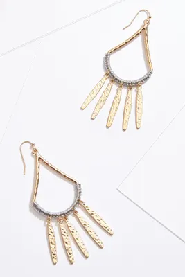 Hammered Tassel Earrings