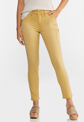 Cropped Utility Skinny Jeans