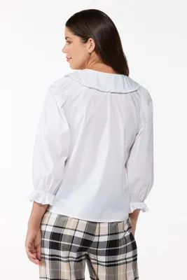 Ruffled Poplin Shirt