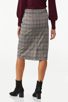 Plaid Pencil Skirt