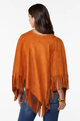 Laser Cut Fringe Poncho