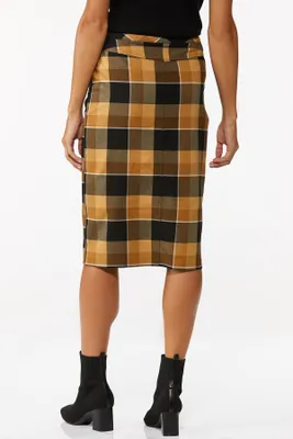 Plaid Pencil Skirt