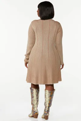 Plus Mock Neck Sweater Dress