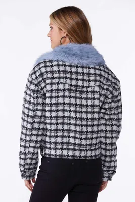 Faux Fur Collar Jacket