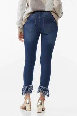 Twist Fray Hem Cropped Jeans