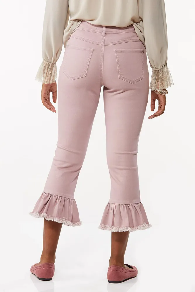 Cato Fashions  Cato Plus Size Cropped Ruffle Jeans
