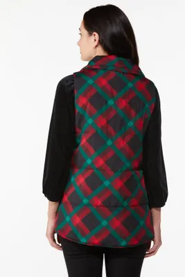 Plaid Puffer Vest