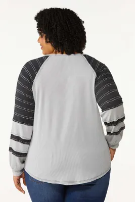 Plus Textured Baseball Top