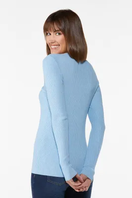 Cato Fashions  Cato Ribbed Mock Neck Sweater