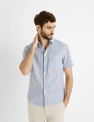 Chemise regular lin et coton