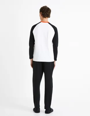 Pyjama manches longues et pantalon game over - rouge