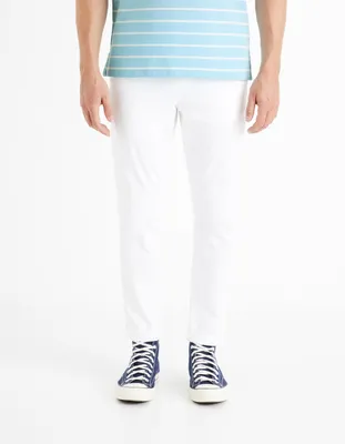 Pantalon coton stretch - blanc
