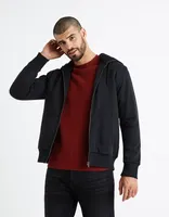 Hoodie zippé en sherpa