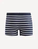 Boxer coton stretch imprimé - marine
