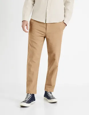 Pantalon straight en lin mélang
