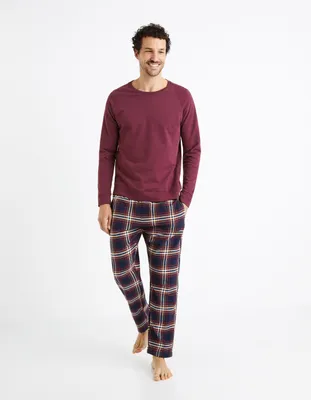 Pijama y pantalón de franela