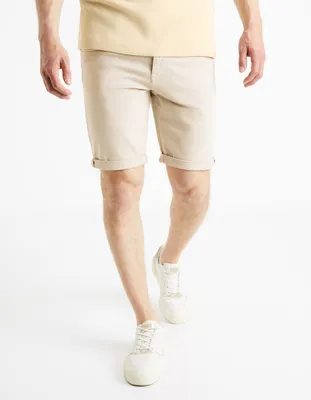 Bermuda coton stretch - sable