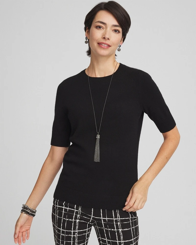 Cashmere Short Sleeve Sweater