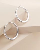 Cassie Silver-Tone Circle Earrings