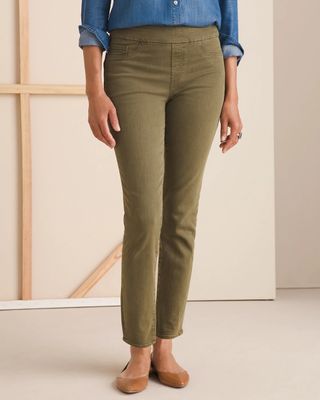 Denim Pull-On Ankle Jeggings