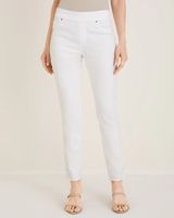 No-Stain White Denim Ankle Jeggings