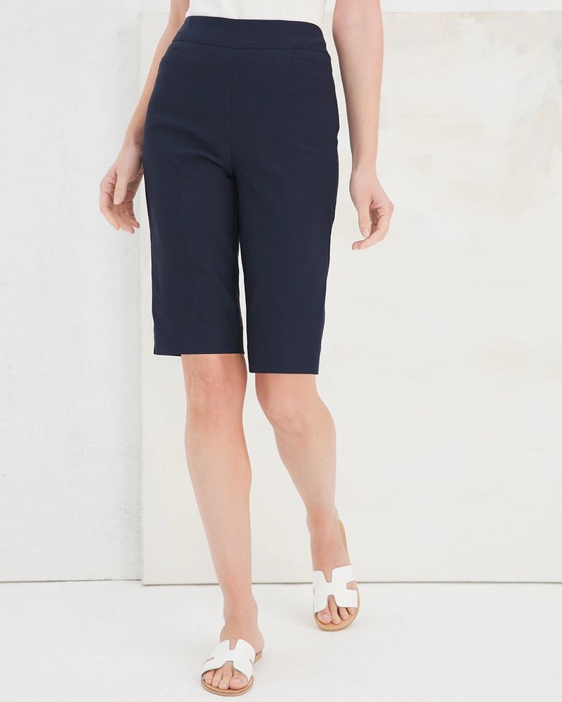 J. Jill Ponte Slim Leg Dimond Print Pants Stretchy Black & Gray Size Medium  