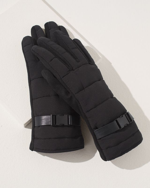 Quilted Buckle Gloves