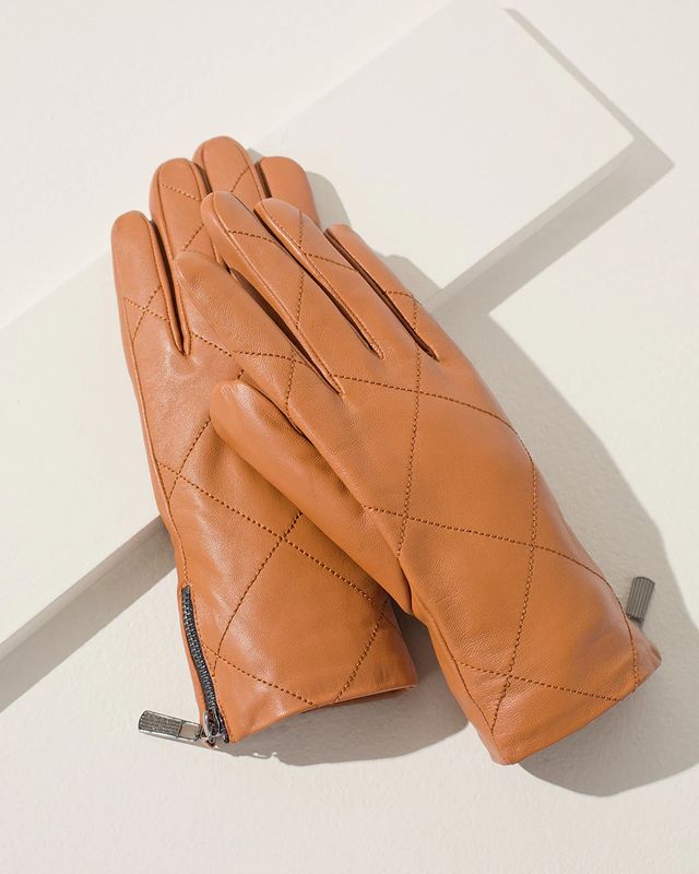 Cognac Leather Gloves