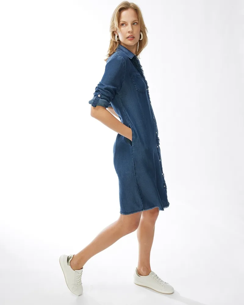 Tencel Fray Shirt Dress