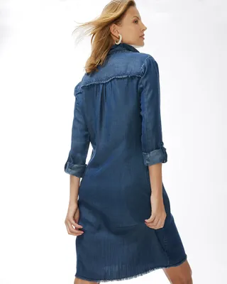 Tencel Fray Shirt Dress