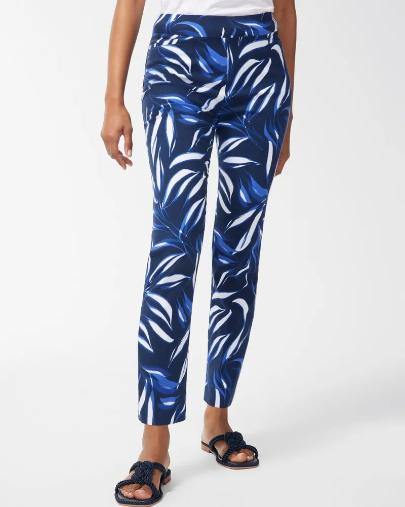 Chico's Brigitte Foliage Print Ankle Pants