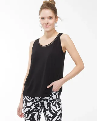Touch of Cool Eyelet Neck Tank