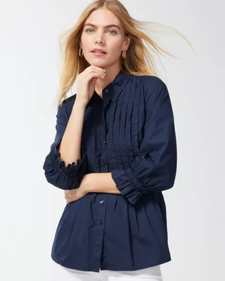 Poplin Pintuck Shirt