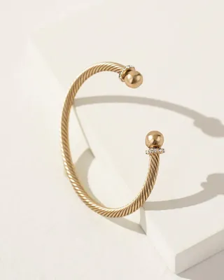 Gold Tone Flex Cuff Bracelet