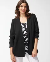 Ruched Sleeve Blazer