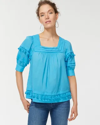 Square Neck Tiered Top