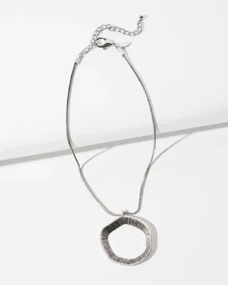 Silver Tone Pendant Necklace