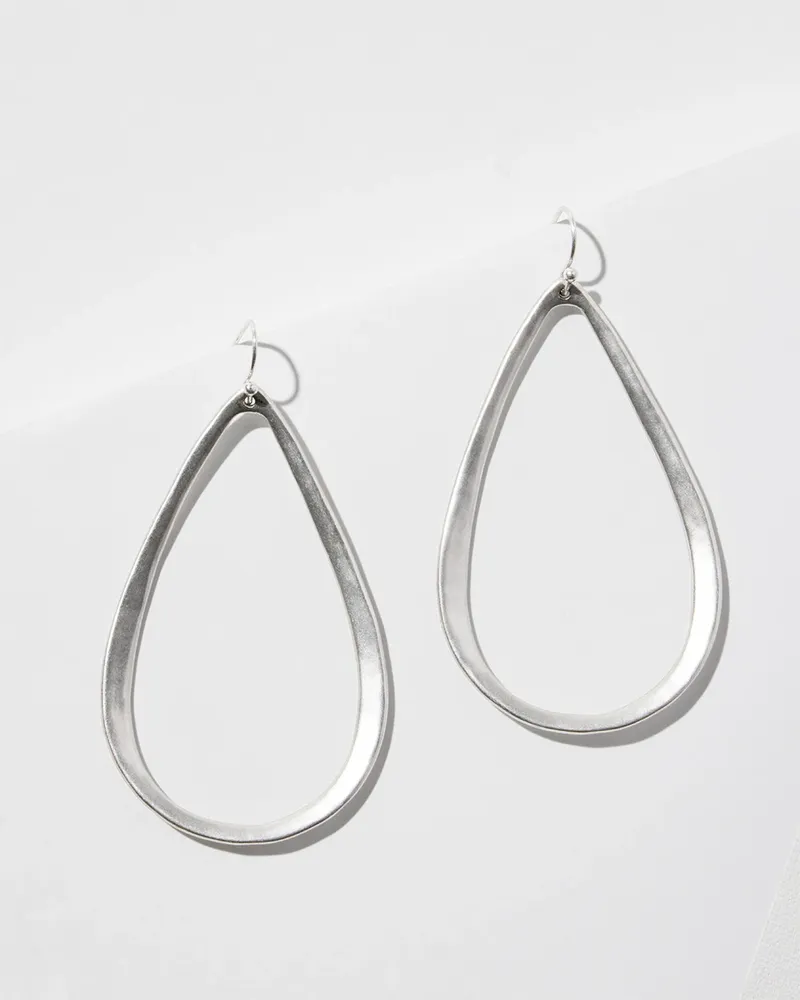 Silver Tone Hoop Earrings