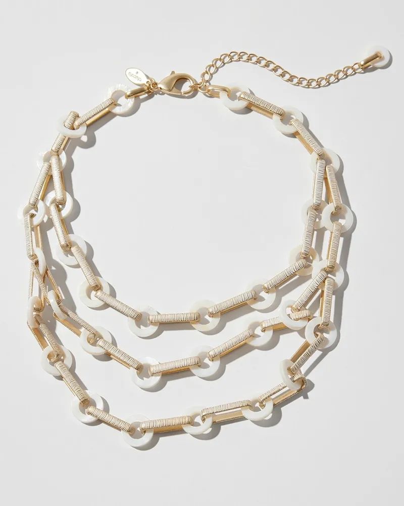 Mother of Pearl Multistrand Necklace
