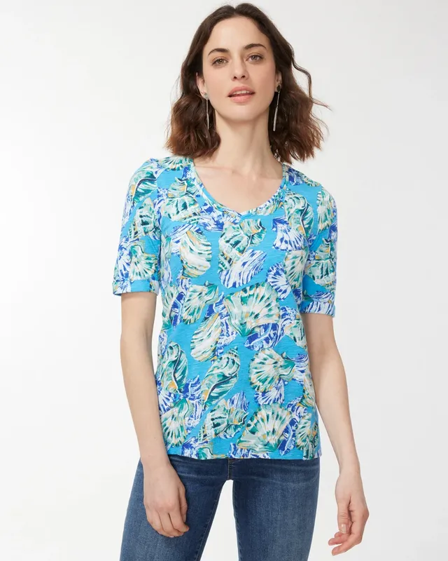 chicos v neck slub tee