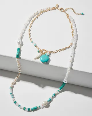 Convertible Turquoise Multistrand Necklace