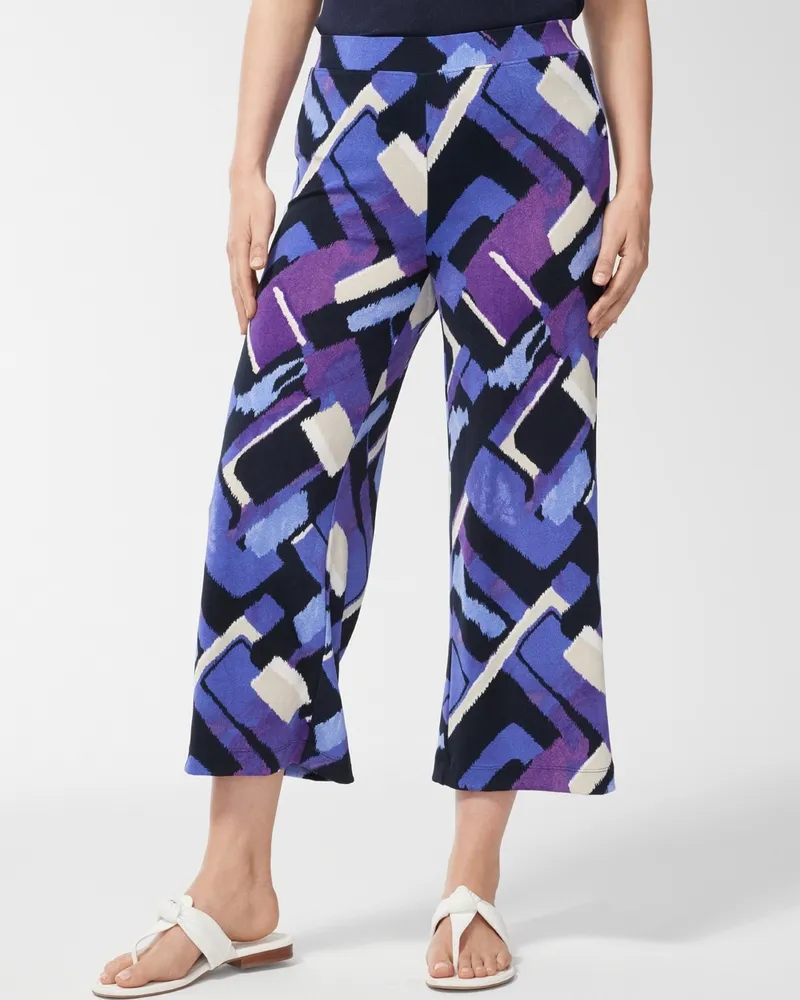 Chico's Travelers Cool Abstract Print Crops