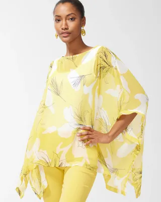 Tropical Floral Poncho