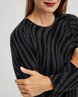 Cashmere Zebra Crew Neck Sweater