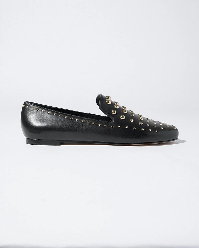 Studded Leather Loafers