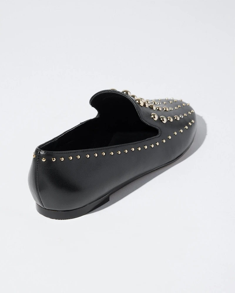 Studded Leather Loafers