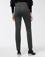 Petite Juliet Ponte Jacquard Ankle Pants