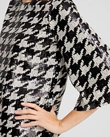 Sequin Houndstooth Tee