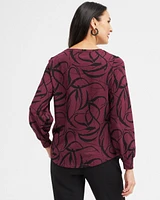 Zenergy\u00AE Ribbon Print Sweatshirt