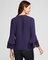 Lace Detail Long Sleeve Top